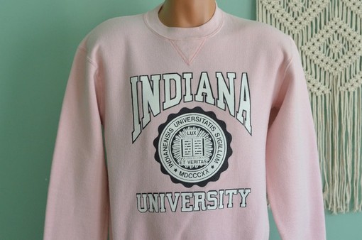 Vintage 90s Indiana University Hoosiers School Seal Pullover for NCAA Fans - Show Your State University Spirit