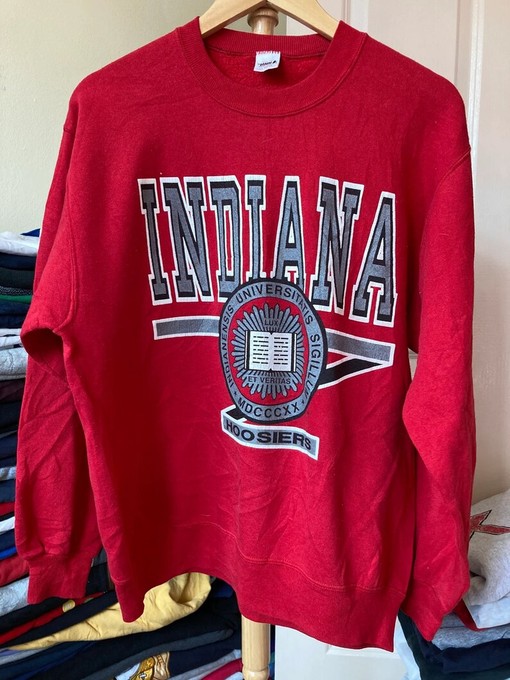 Vintage 90s Indiana University Hoosiers Sweatshirt - Classic College Shirts - State University Shirts