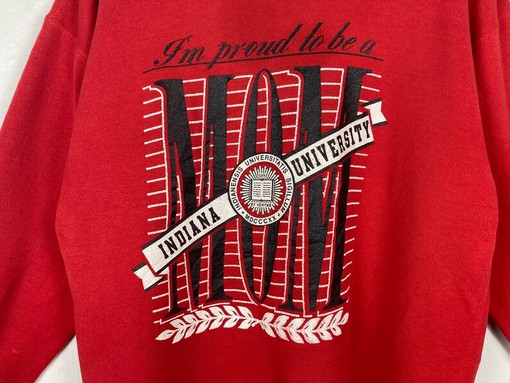 Vintage 90s Indiana University Mom Pullover Crewneck Sweatshirt for NCAA Fans - Show Your State University Spirit - Image 2