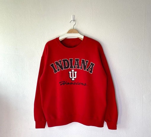 Vintage 90s Indiana University Sweatshirt with Classic Look, University Indiana Hoosiers Shirt for Gift