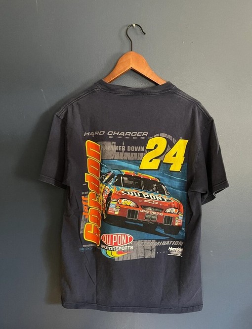 Vintage 90s Jeff Gordon NASCAR Chevy Monte Carlo SS Racing Tee Shirt, Retro NASCAR Shirts, Hoodie - Image 2