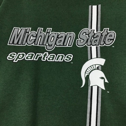 Vintage 90s Logo Athletic Michigan State University Spartans Crewneck Sweatshirt and Sweater Pullover - NCAA Shirts - Image 2