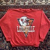 Vintage 90s Louisville Cardinals Uni Football Crewneck Sweatshirt - NCAA Shirts for Fans