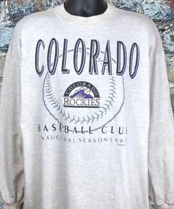 Vintage 90s MLB Colorado Rockies Tee, Hoodie and Sweatshirt Perfect Presents for Sports Enthusiasts