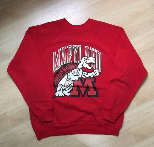 Vintage 90s Maryland Terrapins Crewneck Sweatshirt - Maryland Terrapins Shirt, Hoodie - ncaa shirts - Image 2
