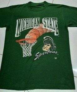 Vintage 90s Michigan State Spartans Shirt - Ideal for Spartan Fans