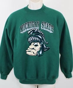 Vintage 90s Michigan State Spartans Sweatshirt Featuring Classic Quote - NCAA Apparel