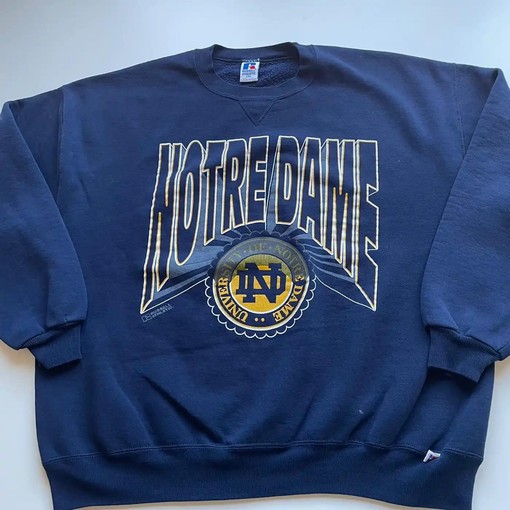 Vintage 90s Michigan Wolverines Russel Athletic University American Sweatshirt - NCAA Shirts for Men and Women - Image 2