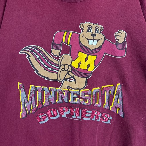 Vintage 90s Minnesota Golden Gophers Sweatshirt Big Graphic Crewneck for Football Lover Gifts - Image 2
