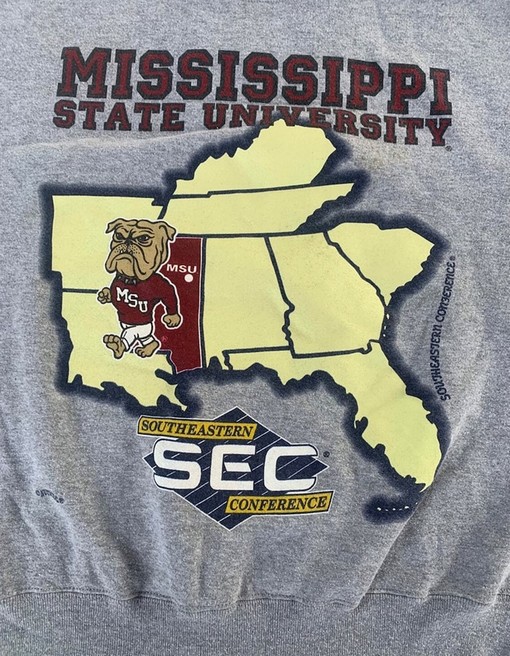 Vintage 90s Mississippi State University NCAA Sport Shirt - Franchise Logo Design - Image 2