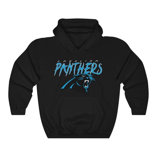 Vintage 90's NFL Carolina Panthers Hoodie Sweatshirt Sport Shirt - Must-have for Fans - Image 3