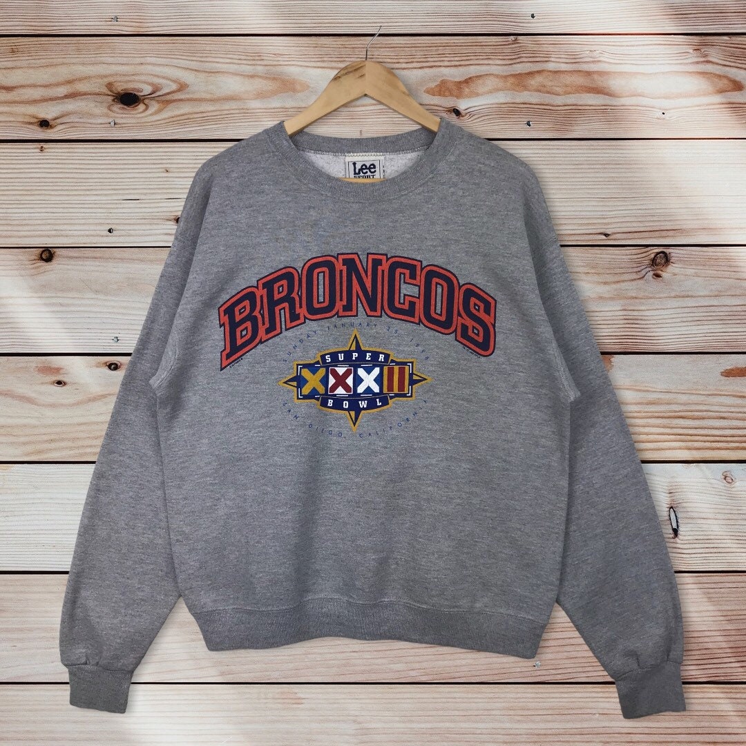 Vintage 90s NFL Denver Broncos Crewneck Sweatshirt for California Pullover Lovers