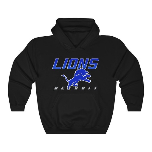 Vintage 90's NFL Detroit Lions Hoodie Sweatshirt Sport Shirt for Men - Image 3