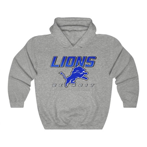 Vintage 90's NFL Detroit Lions Hoodie Sweatshirt Sport Shirt for Men - Image 4