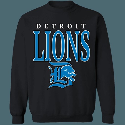 Vintage 90's NFL Detroit Lions Lover Sweatshirt Hoodie American Football - Image 3