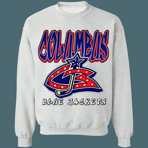 Vintage 90's NHL Columbus Blue Jackets Sweatshirt Hoodie T-Shirt A Must-Have for Hockey Enthusiasts - Image 2