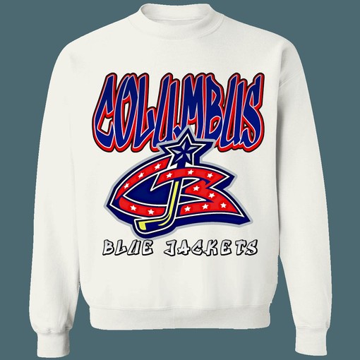 Vintage 90's NHL Columbus Blue Jackets Sweatshirt Hoodie T-Shirt A Must-Have for Hockey Enthusiasts - Image 3
