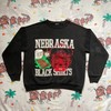 Vintage 90's Nebraska Black Shirts Sweatshirt Hoodie, NCAA Gist Fans Football