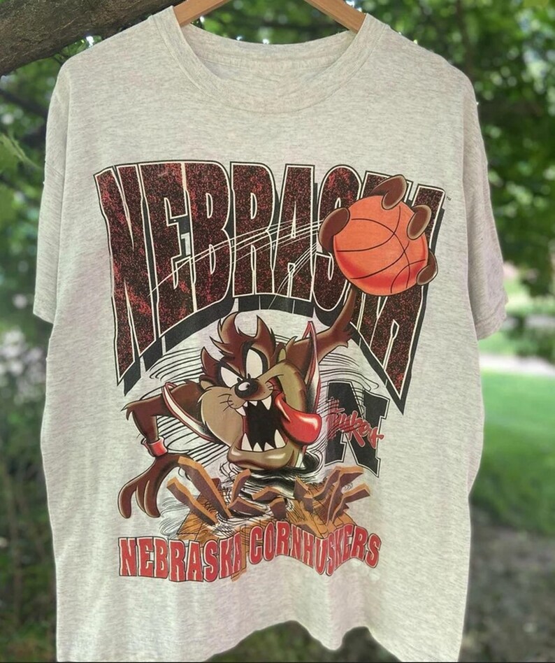 Vintage 90s Nebraska Cornhuskers Crewneck, University Nebraska Shirt and Retro T-Shirt-NCAA Shirts Gifts for Fans
