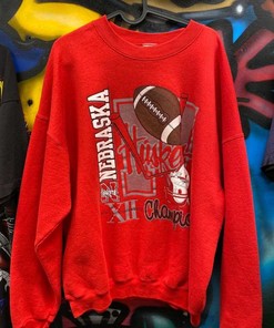 Vintage 90s Nebraska Cornhuskers Fiesta Bowl Champion Hoodie with NCAA Shirts and Gifts for Fans