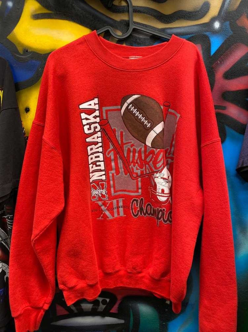 Vintage 90s Nebraska Cornhuskers Fiesta Bowl Champion Hoodie with NCAA Shirts and Gifts for Fans