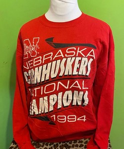 Vintage 90s Nebraska Cornhuskers Fiesta Bowl Champion Sweatshirt with NCAA Shirts and Gifts for Fans