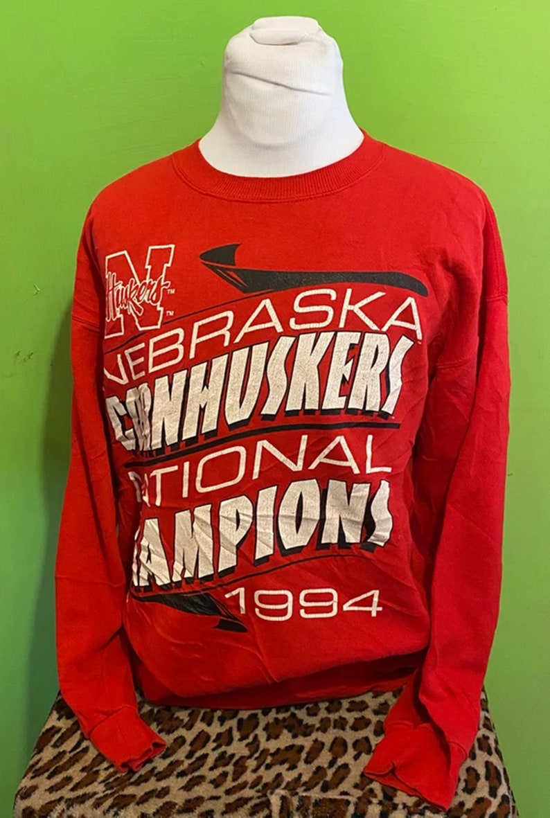 Vintage 90s Nebraska Cornhuskers Fiesta Bowl Champion Sweatshirt with NCAA Shirts and Gifts for Fans