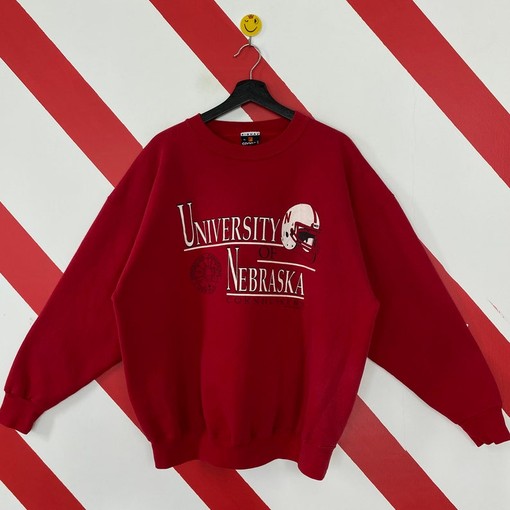 Vintage 90s Nebraska Cornhuskers Sweatshirt and Hoodie with University Nebraska Sweater - NCAA Retro Shirt