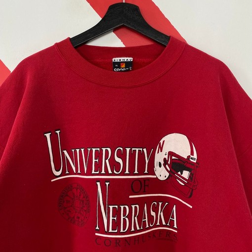 Vintage 90s Nebraska Cornhuskers Sweatshirt and Hoodie with University Nebraska Sweater - NCAA Retro Shirt - Image 2