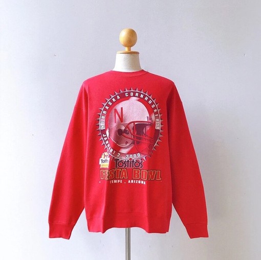 Vintage 90s Nebraska Cornhuskers University Of Sweatshirt and Retro T-Shirt NCAA Shirts