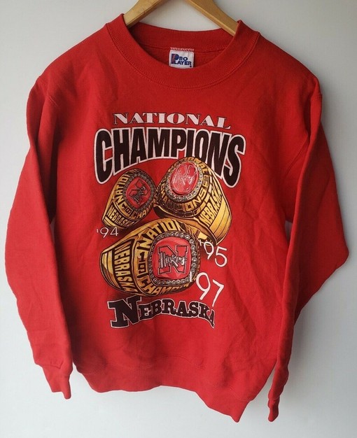 Vintage 90s Nebraska Cornhuskers University Of Sweatshirt and Retro T-Shirt with Nebraska Hoodie NCAA Shirts