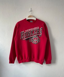 Vintage 90's Nebraska Huskers Crewneck Sweatshirt, NCAA Apparel for Men