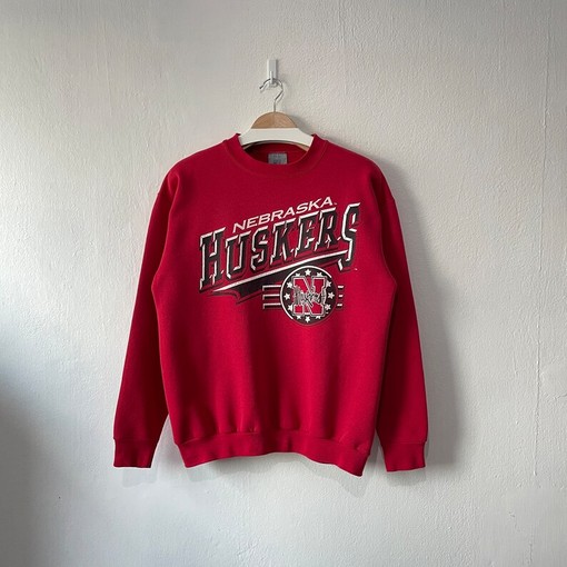 Vintage 90's Nebraska Huskers Crewneck Sweatshirt, NCAA Apparel for Men