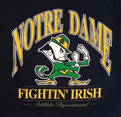 Vintage 90s Notre Dame Fighting Irish Crewneck Sweatshirt, Authentic Sweatshirt - Image 2