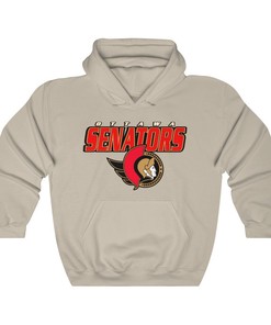 Vintage 90s Ottawa Senators Heavyweight NHL Hoodie Sweatshirt for Fans
