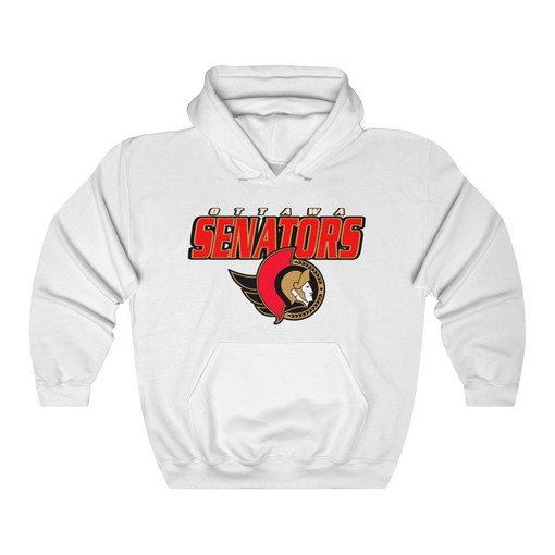 Vintage 90s Ottawa Senators Heavyweight NHL Hoodie Sweatshirt for Fans - Image 2