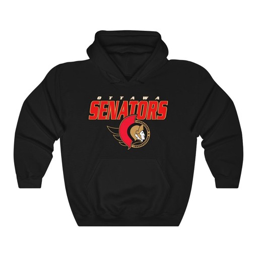 Vintage 90s Ottawa Senators Heavyweight NHL Hoodie Sweatshirt for Fans - Image 3