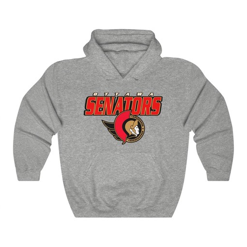 Vintage 90s Ottawa Senators Heavyweight NHL Hoodie Sweatshirt for Fans - Image 4