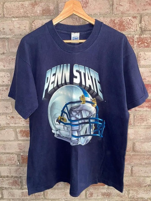 Vintage 90s Penn State Nittany Lions Helmet T-Shirt Sweatshirt Pullover Hoodie - Reprinted Gifts for NCAA Fans