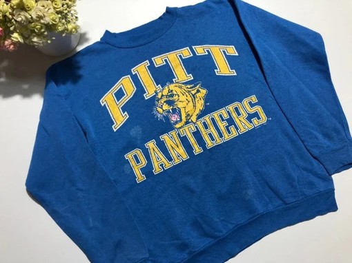 Vintage 90s Pitt Panthers Blue Sweatshirt, College Shirts, Gift For Her, Gift For Him