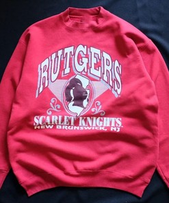 Vintage 90s Rutgers Scarlet Knights Sweatshirt, NCAA Shirts for Men, Hoodie