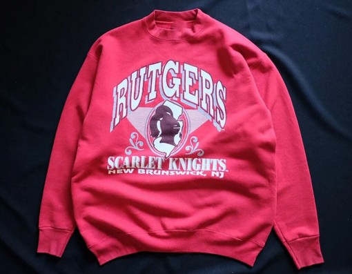 Vintage 90s Rutgers Scarlet Knights Sweatshirt, NCAA Shirts for Men, Hoodie
