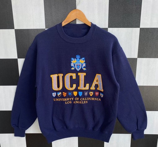 Vintage 90s UCLA Crewneck Sweatshirt, American University Shirt, Retro NCAA Shirts