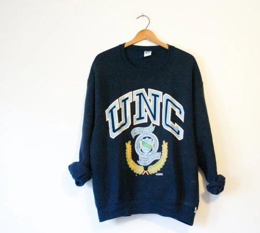 Vintage 90s UNC Tar Heels Sweatshirt and Hoodie, State University Shirt and NCAA Apparel