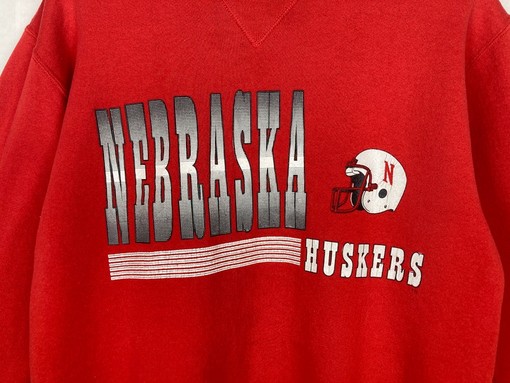 Vintage 90s University Of Nebraska Huskers Sweatshirt and Retro T-Shirt with Football National Champions Print - Image 2