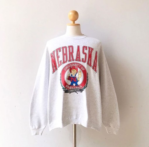 Vintage 90s University Of Nebraska Huskers Sweatshirt and Retro T-Shirt with NCAA Logo NCAA Shirts