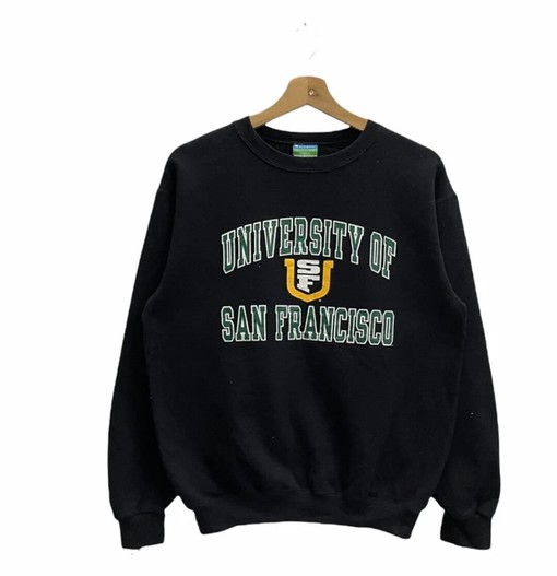 Vintage 90s University Of San Francisco NCAA Graphic Crewneck Sweatshirt - For College Fans