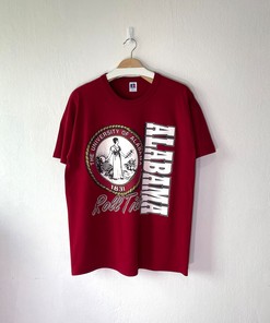 Vintage 90s University of Alabama Roll Tide Red T-Shirt Hoodie Sweatshirt Full-Size Gifts for Fans