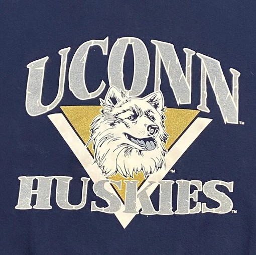 Vintage 90s University of Connecticut Huskies UCONN Crewneck Sweatshirt, NCAA Shirts for Men, Hoodie - Image 2