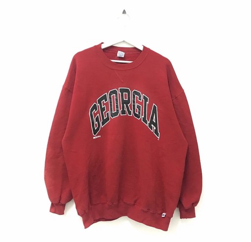 Vintage 90s University of Georgia Crewneck Spellout Georgia Sweatshirt, NCAA Shirts for Men, Shirt, Hoodie
